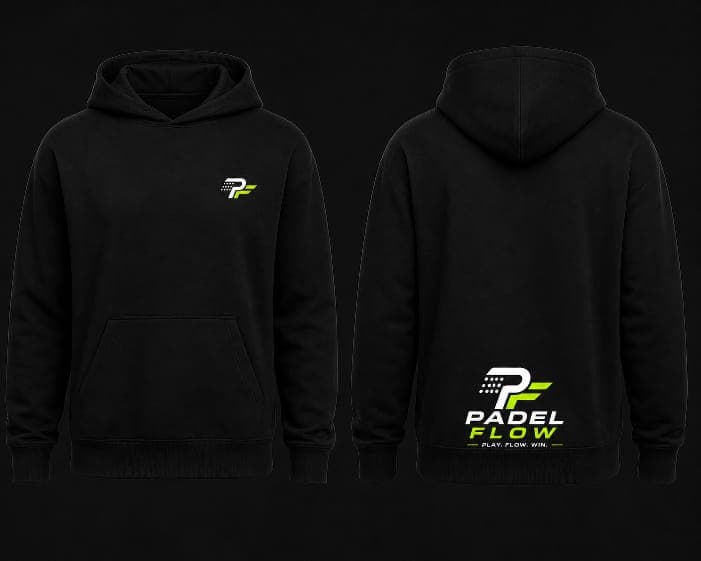 Hoodie Padel Flowing Preto